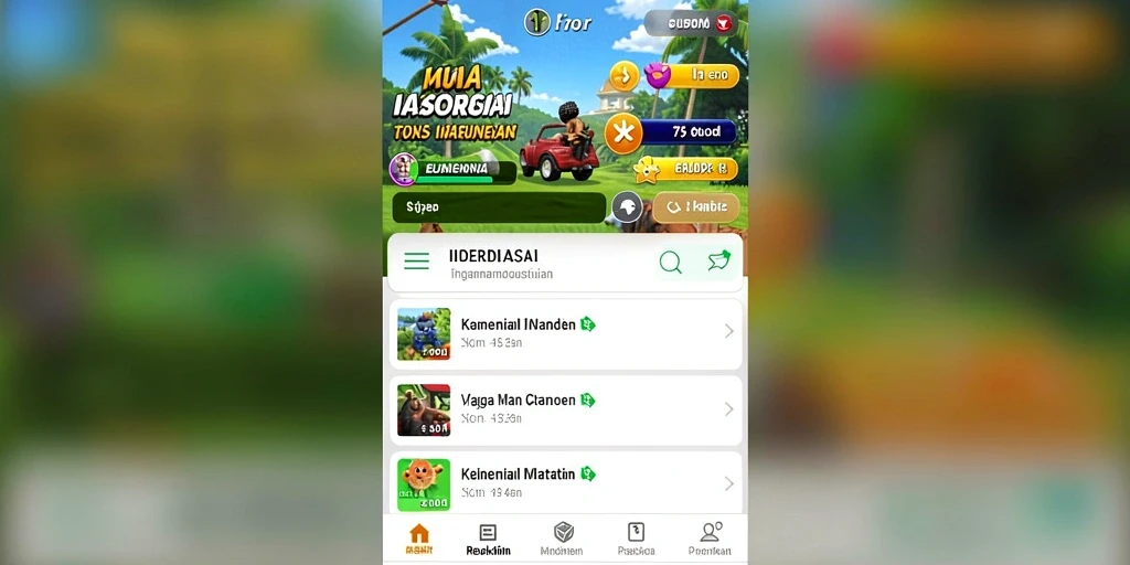 Antarmuka awal yang user-friendly.